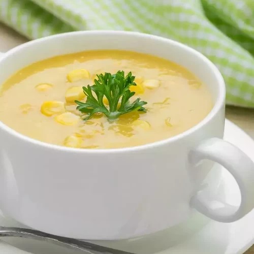 Sweet corn chicken soup